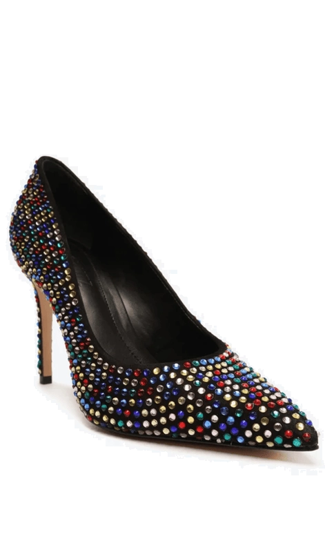 Scarpin Couro Brilho Multicolorido Schutz