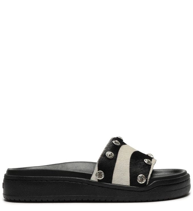 Slide Bold Zebra Print Glam