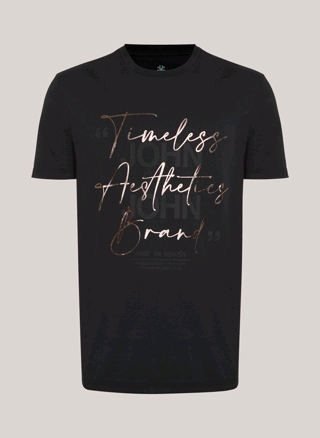 T-SHIRT JOHN JOHN RG TIMILESS AEST BLK