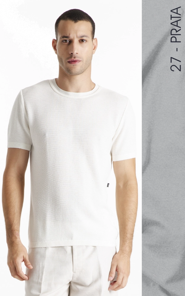T-SHIRT VISCO MESCLA  PIQUET MC ELLUS