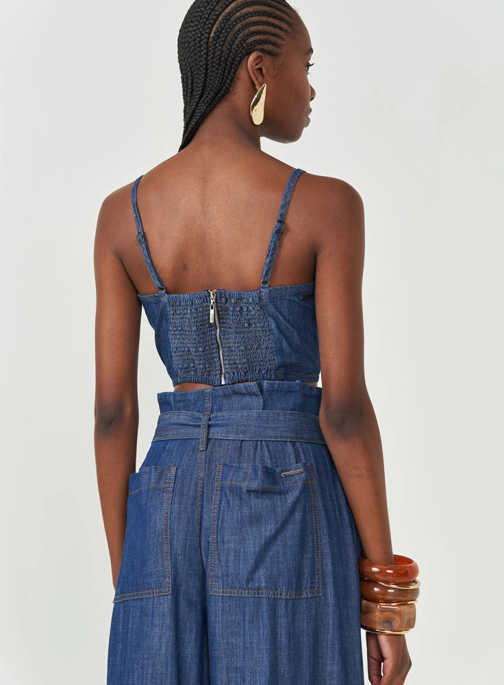 Top Slim Jeans Estruturado Com Lastex colcci