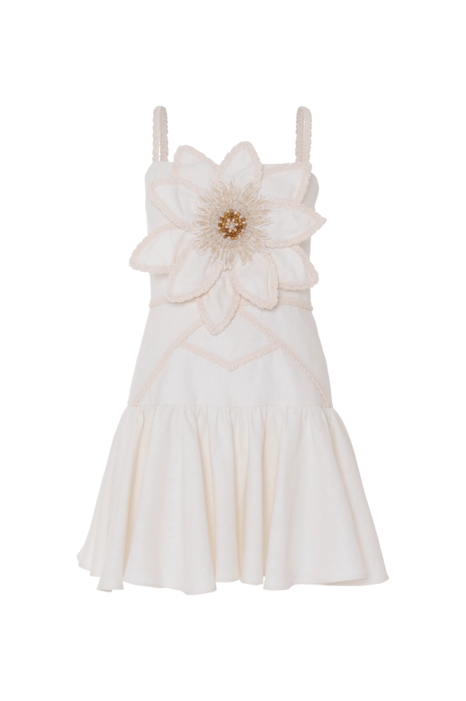 VESTIDO CURTO LINHO TROPIC