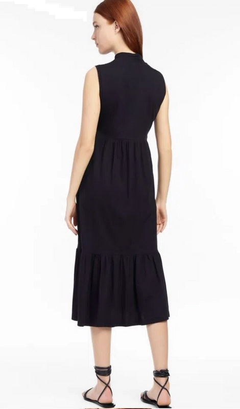 Vestido de Malha Preta Regata Editor de rich text