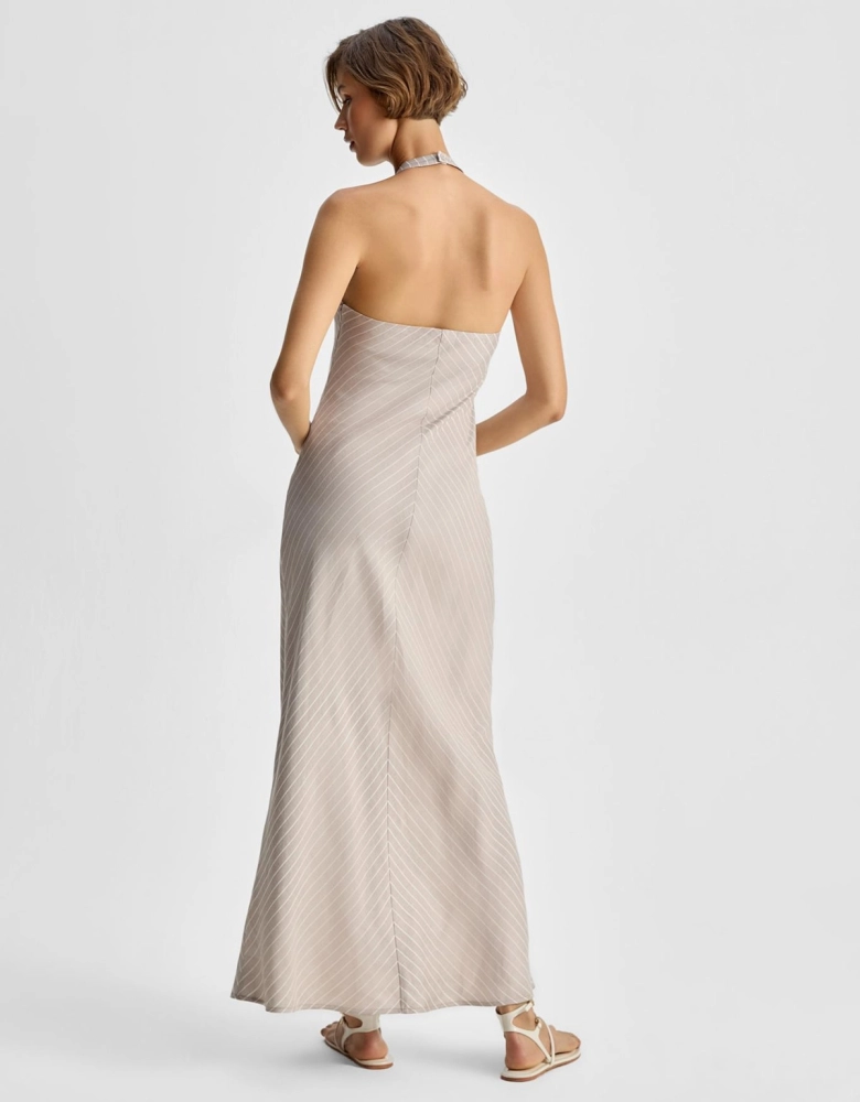 Vestido Evasê Fio Tinto