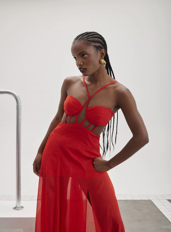 Vestido Fenda Bojo Skazi