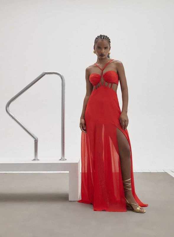 Vestido Fenda Bojo Skazi