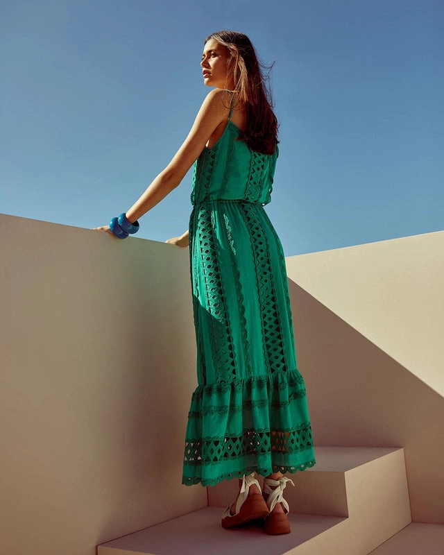 Vestido Longo Alças Renda Skazi