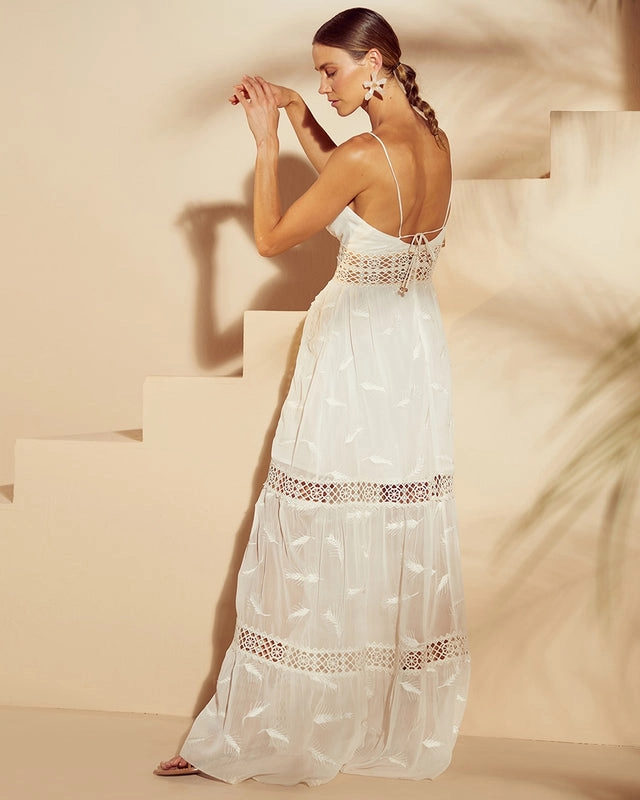 Vestido Longo Bordado