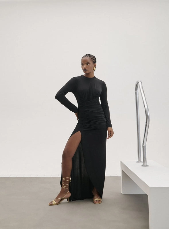 Vestido Longo Maxi Fenda Skazi