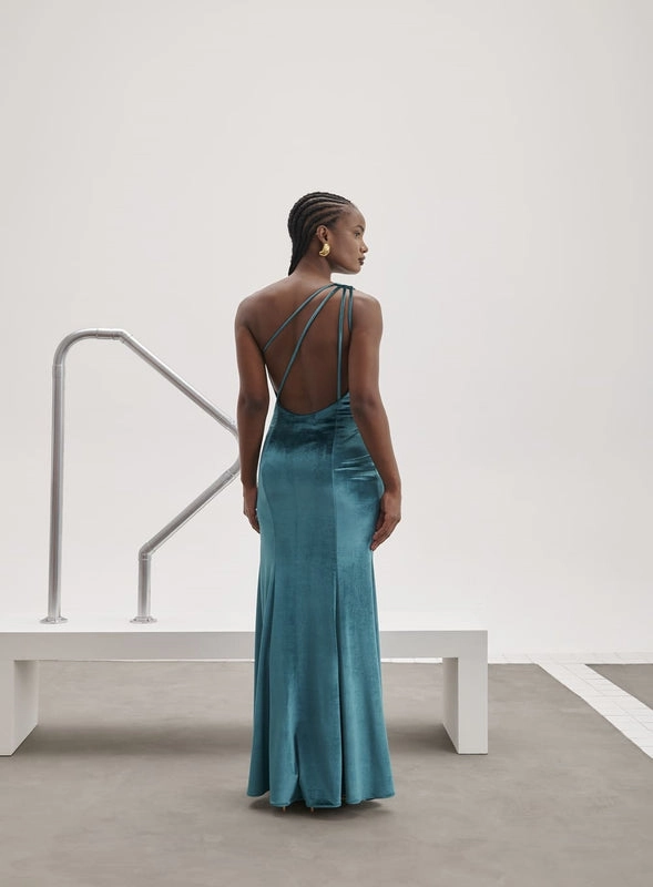 Vestido Longo Veludo Skazi