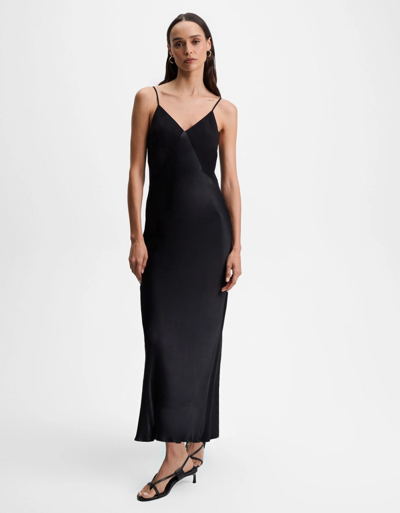 Vestido midi alças
