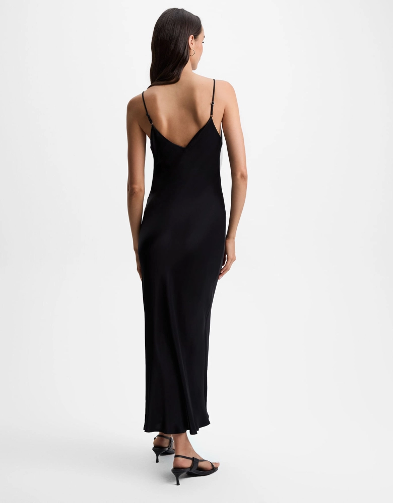 Vestido midi alças