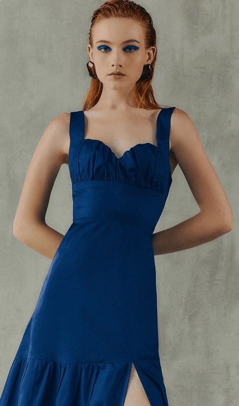 Vestido Midi Bojo Drapeado Skazi