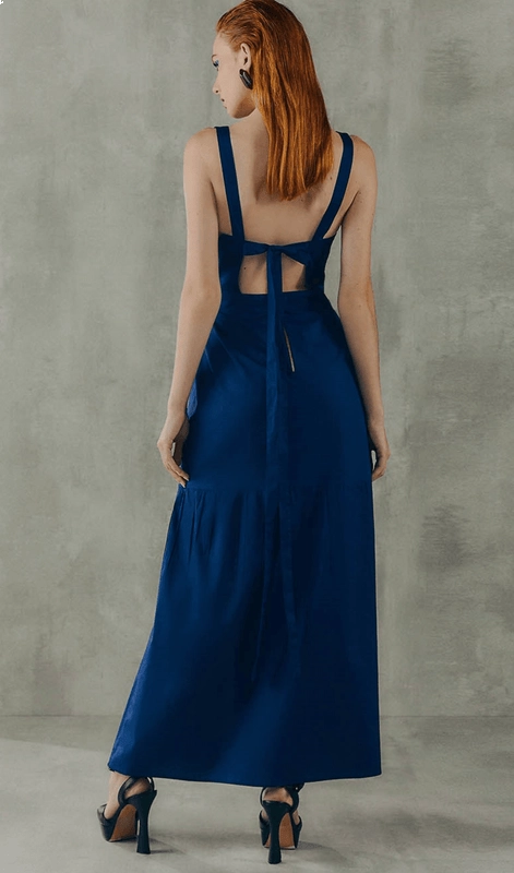 Vestido Midi Bojo Drapeado Skazi
