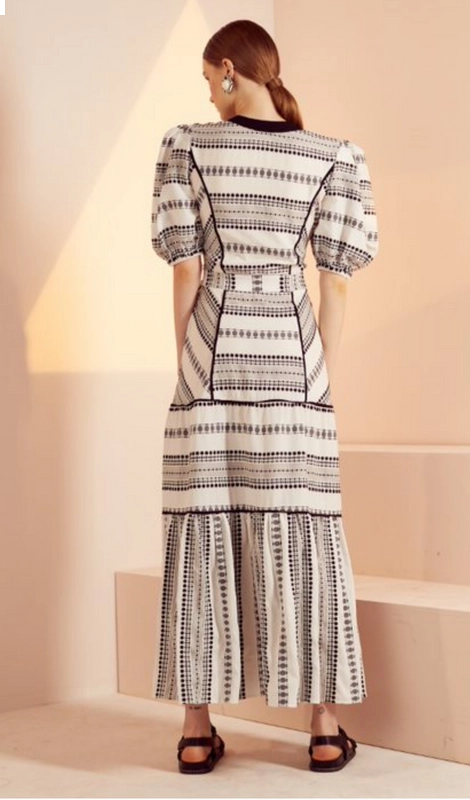 Vestido Midi Listrado Vivo