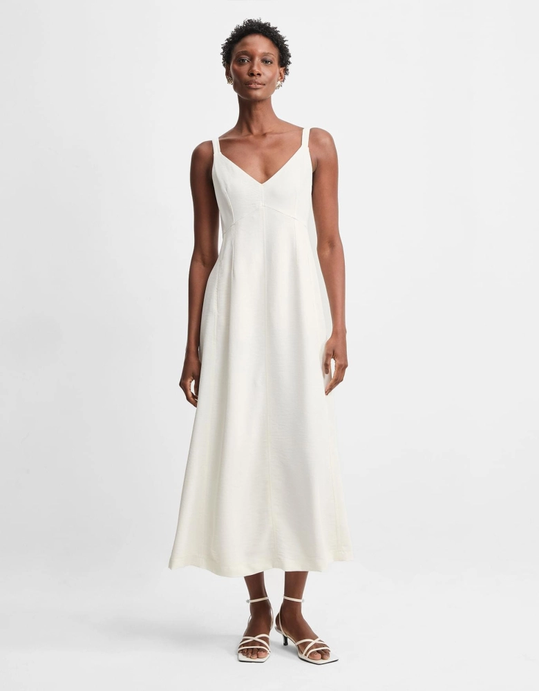 Vestido Midi Pespontado