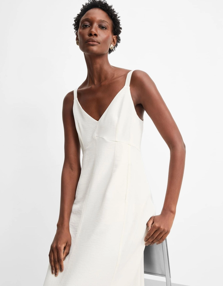 Vestido Midi Pespontado