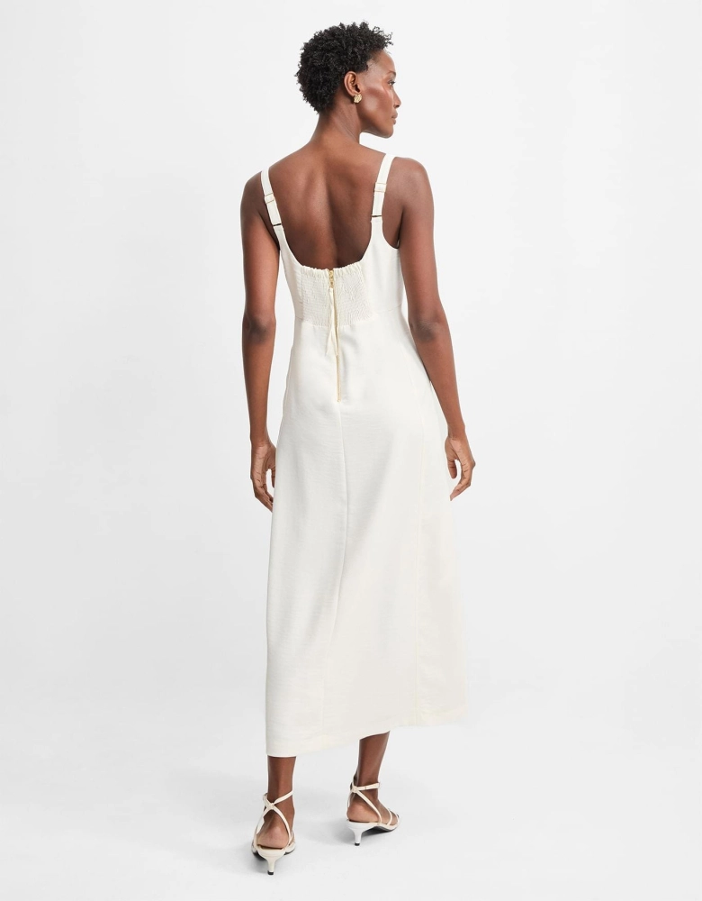 Vestido Midi Pespontado