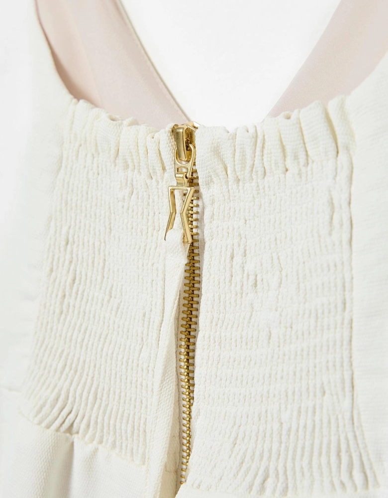 Vestido Midi Pespontado