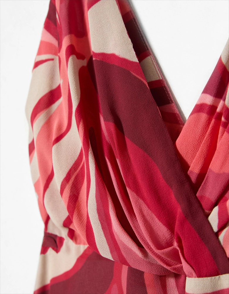 Vestido Pinceladas Vermelhas shoulder