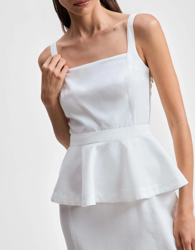 Vestido Reto Com Peplum