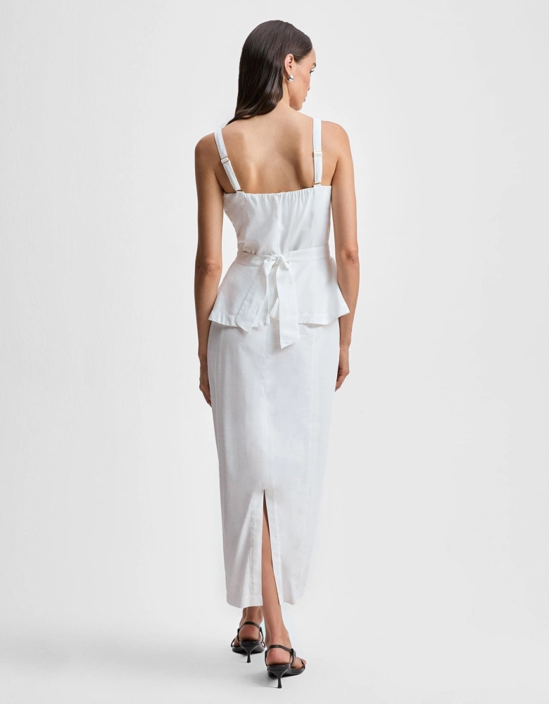 Vestido Reto Com Peplum