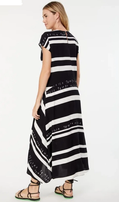 Vestido T-Shirt Listra Poema Animale