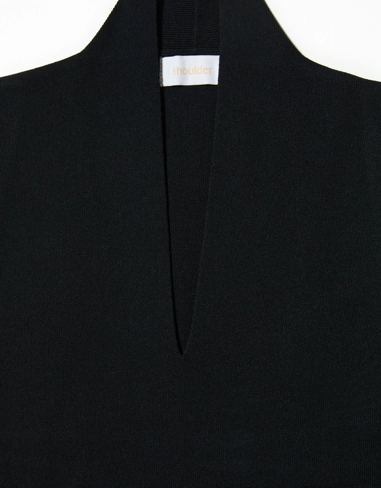 Vestido tricot decote v
