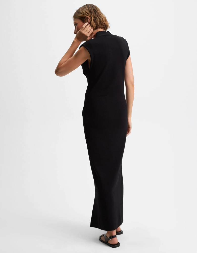 Vestido tricot decote v