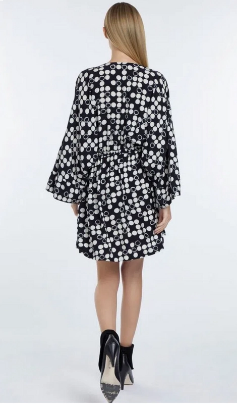 Vestido Tunica Kimono Pois Damas