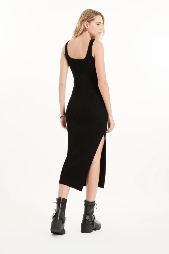 VESTIDO VISCO DRESS RIBBED SLEEVELESS