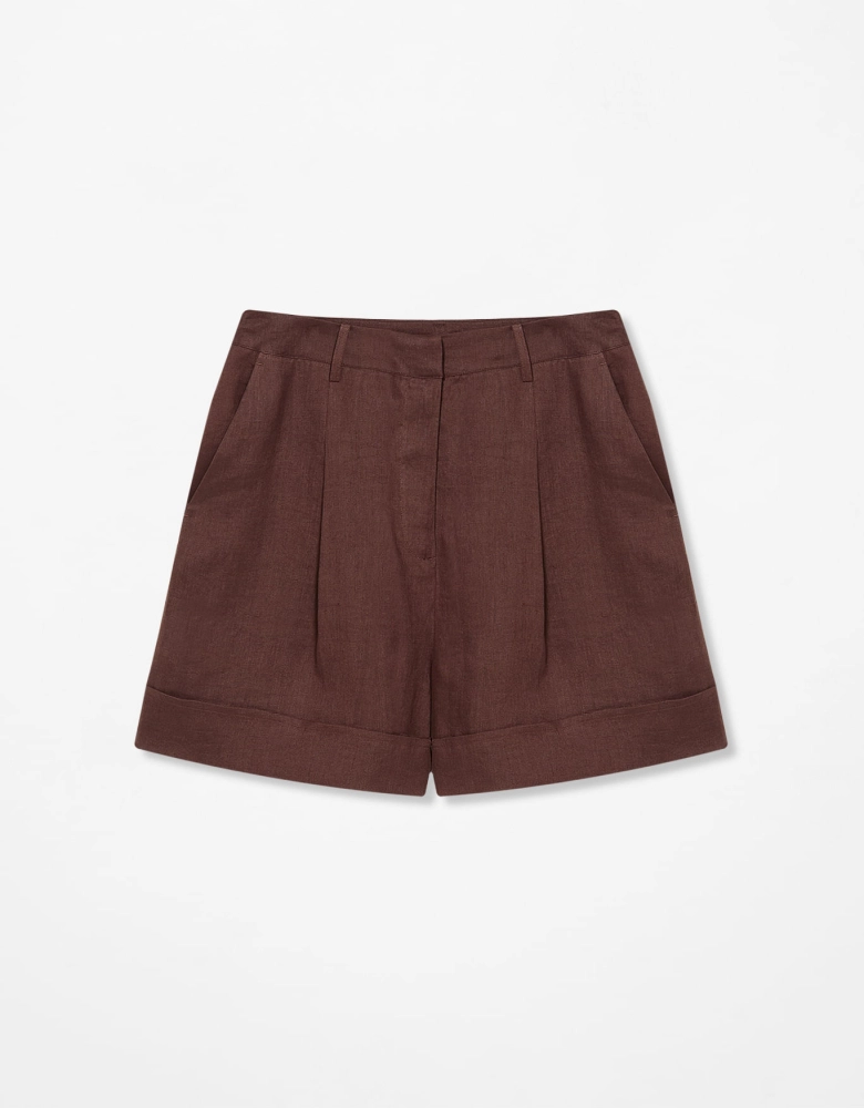 Shorts linho café