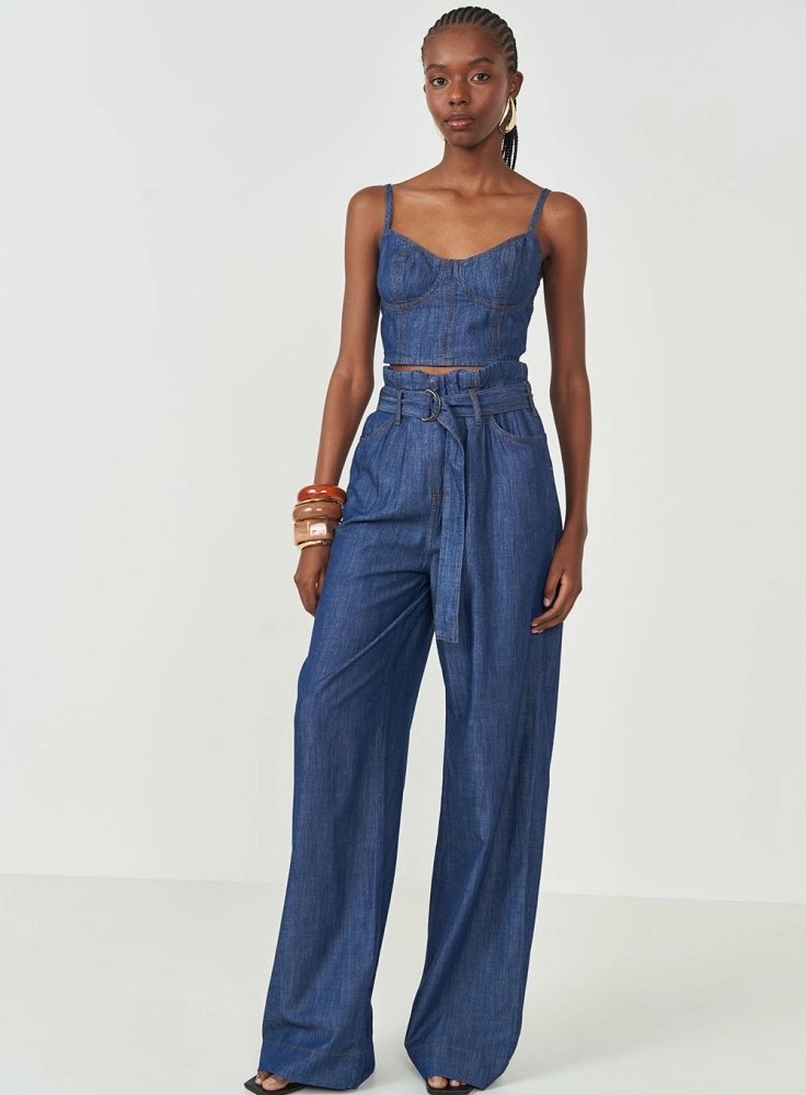 Top Slim Jeans Estruturado Com Lastex colcci