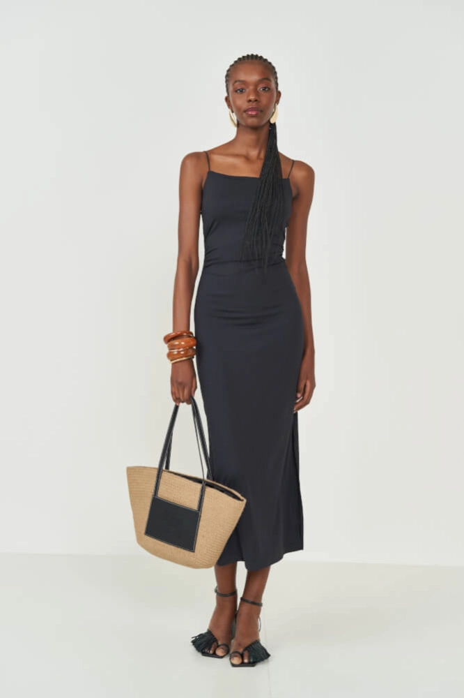 VESTIDO CANELADO COLCCI