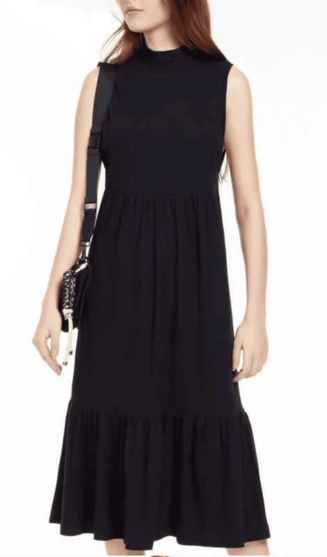 Vestido de Malha Preta Regata Editor de rich text