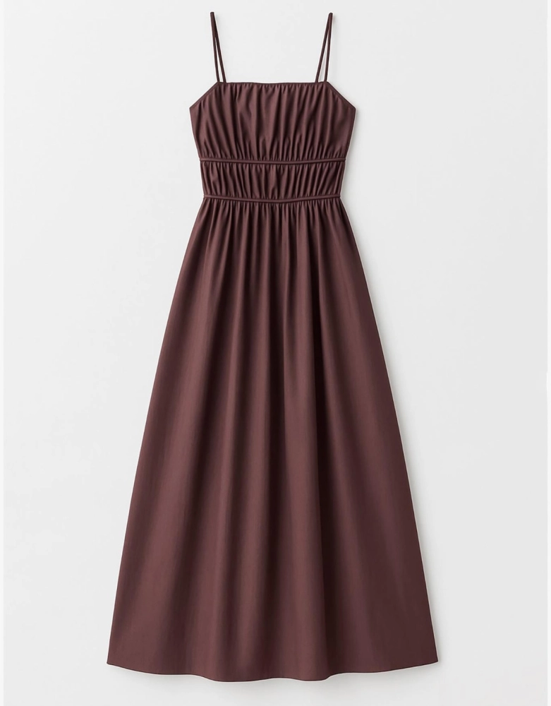 Vestido Evasê Franzidos