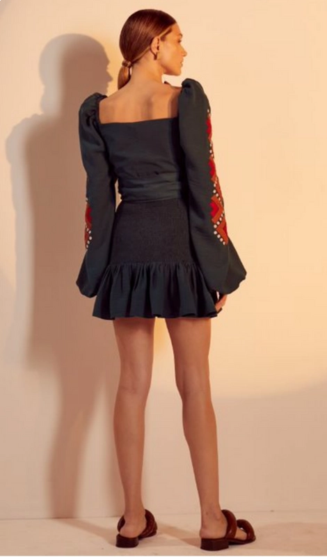 Vestido Feminino Curto Bordado Ika