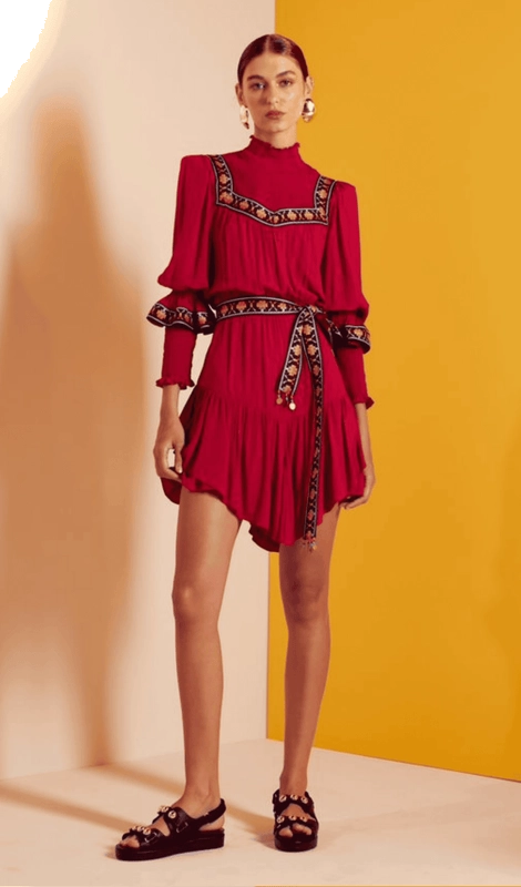 Vestido Feminino Curto Pala Lastex Apache