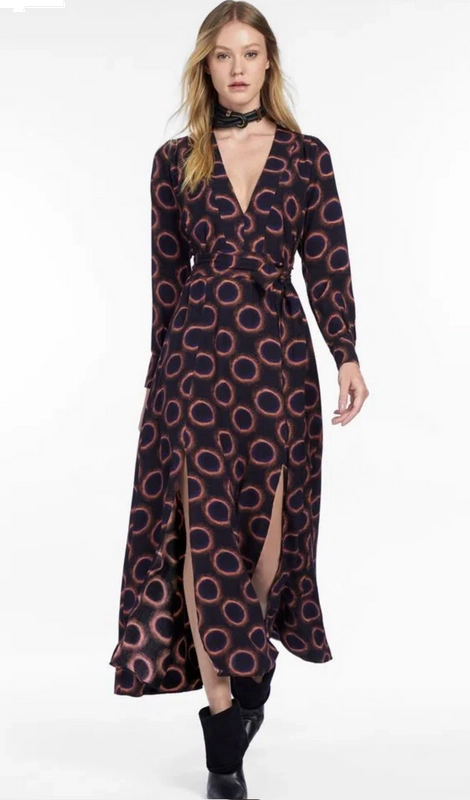 Vestido Longo Amarração Cintura