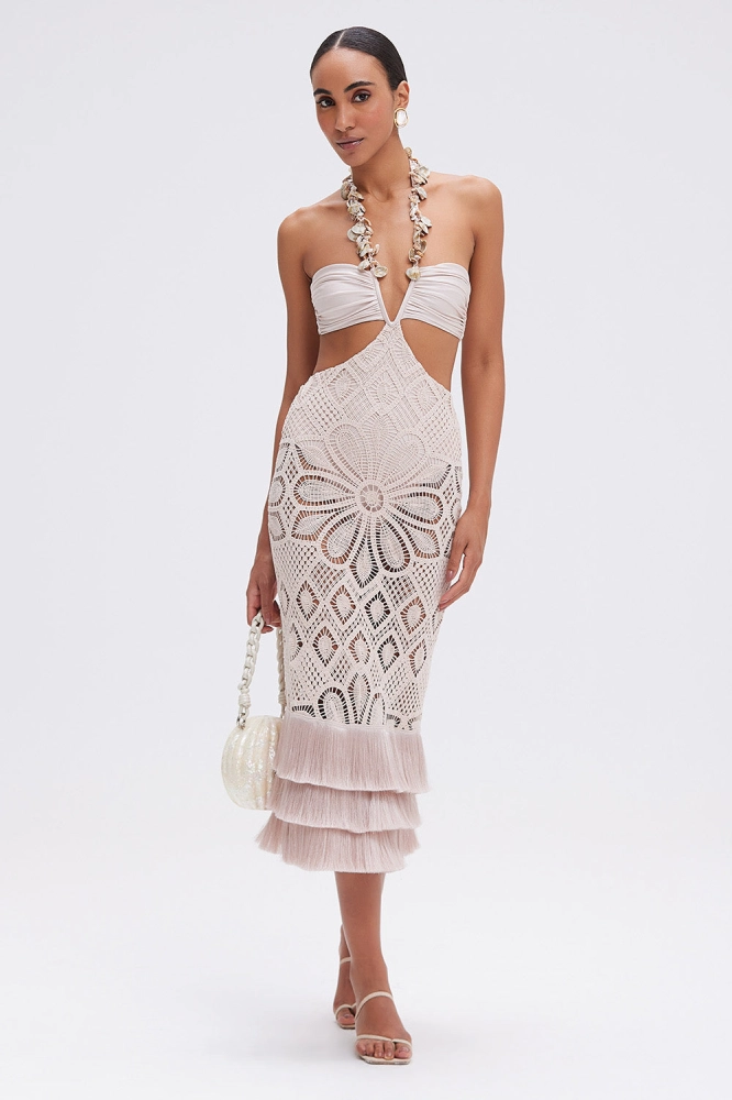 VESTIDO MIDI CROCHET FLOWER