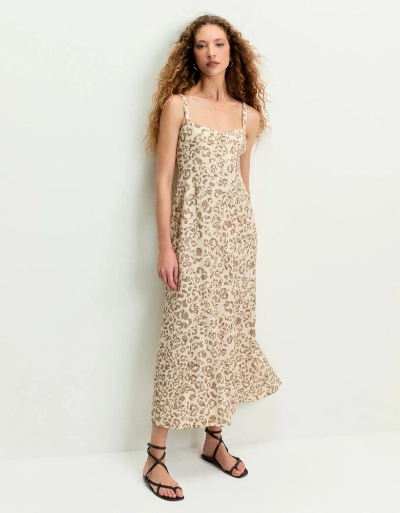 Vestido Onça Riscos Shoulder