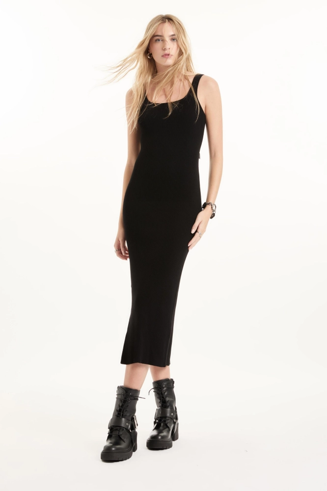 VESTIDO VISCO DRESS RIBBED SLEEVELESS